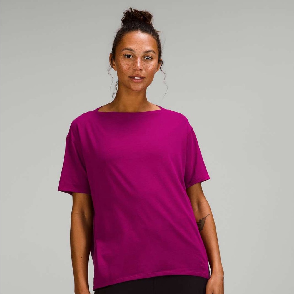 Lululemon Back in Action Short Sleeve Shirt - Magenta Purple